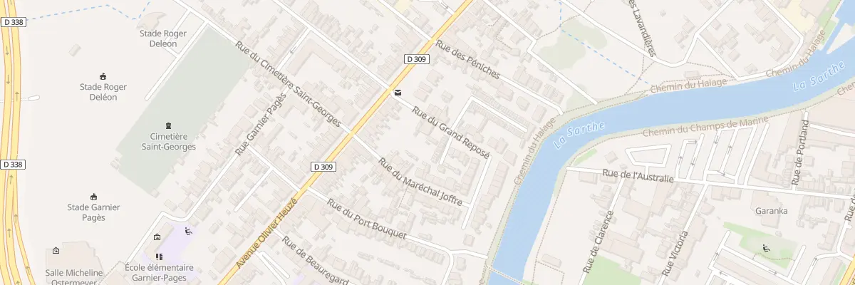 Plan du 8 Rue du Grand Repose au Mans