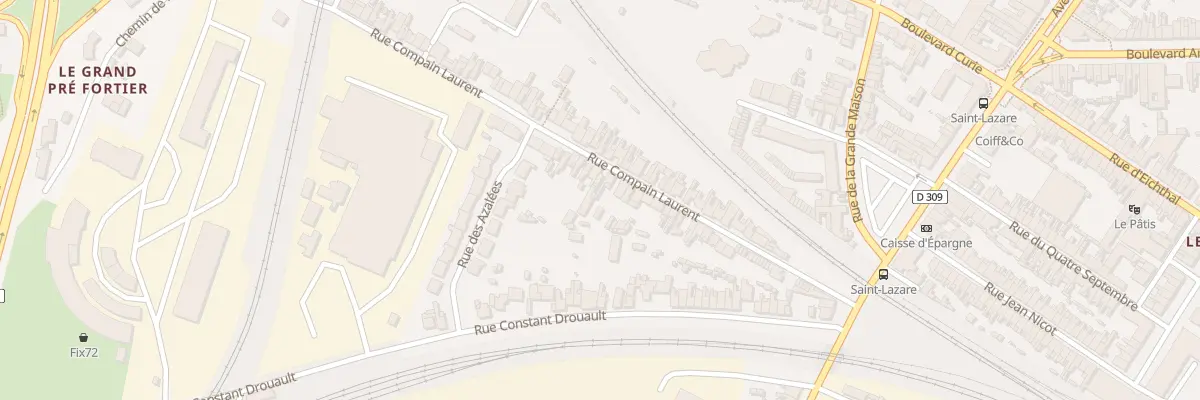 Plan du 77 Rue Compain Laurent au Mans