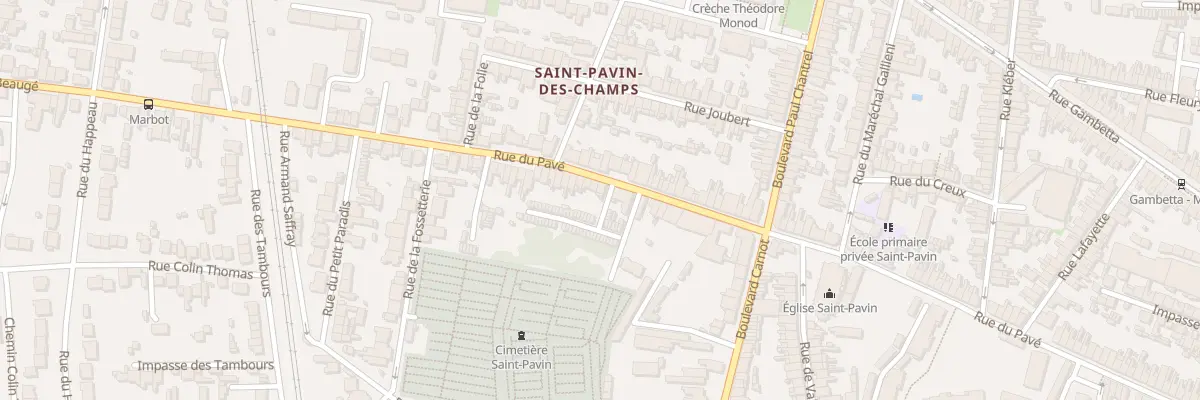 Plan du 84 Rue du Pavé au Mans