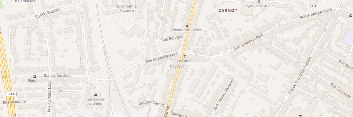 Plan du 169 Bd Carnot au Mans