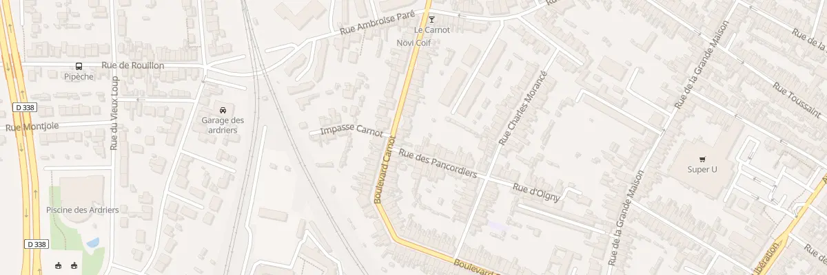 Plan du 108 Bd Carnot au Mans