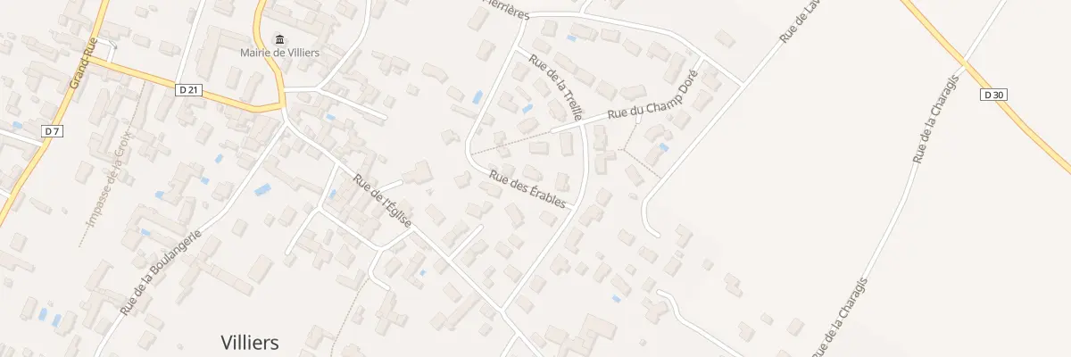 Plan du 2 Rue des Erables à Villiers