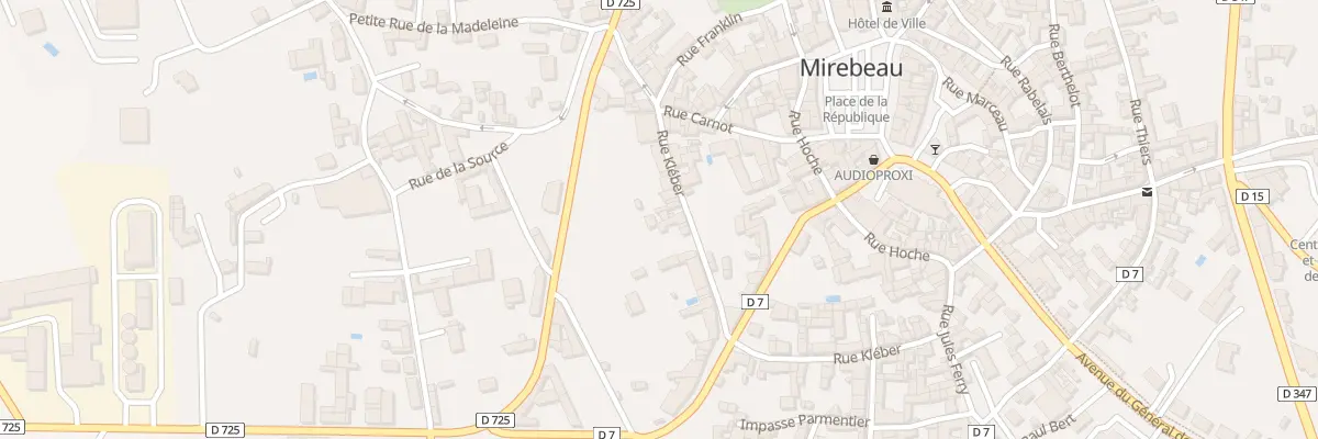 Plan du 8 Rue Kléber à Mirebeau