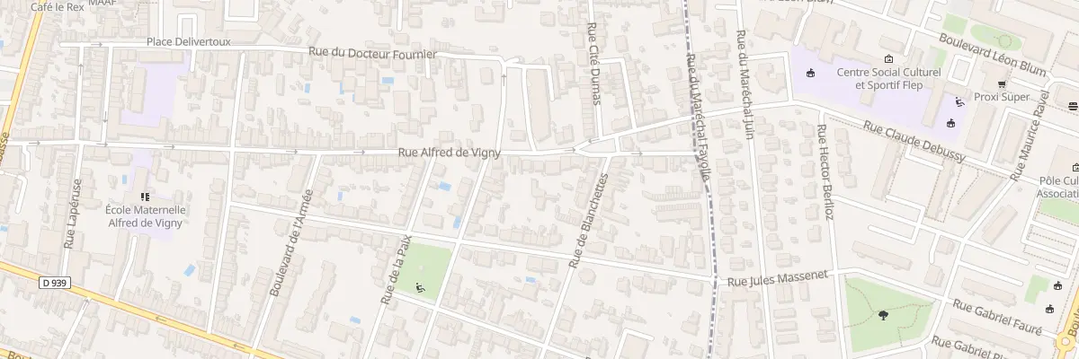 Plan du 195 Rue Alfred de Vigny à Angoulême