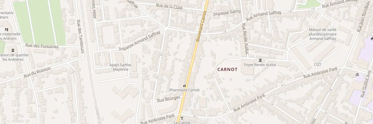 Plan du 215 Bd Carnot au Mans