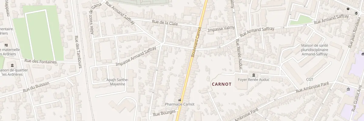 Plan du 229 Bd Carnot au Mans