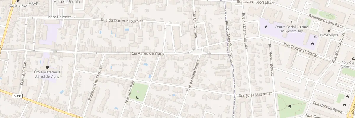 Plan du 195B Rue Alfred de Vigny à Angoulême