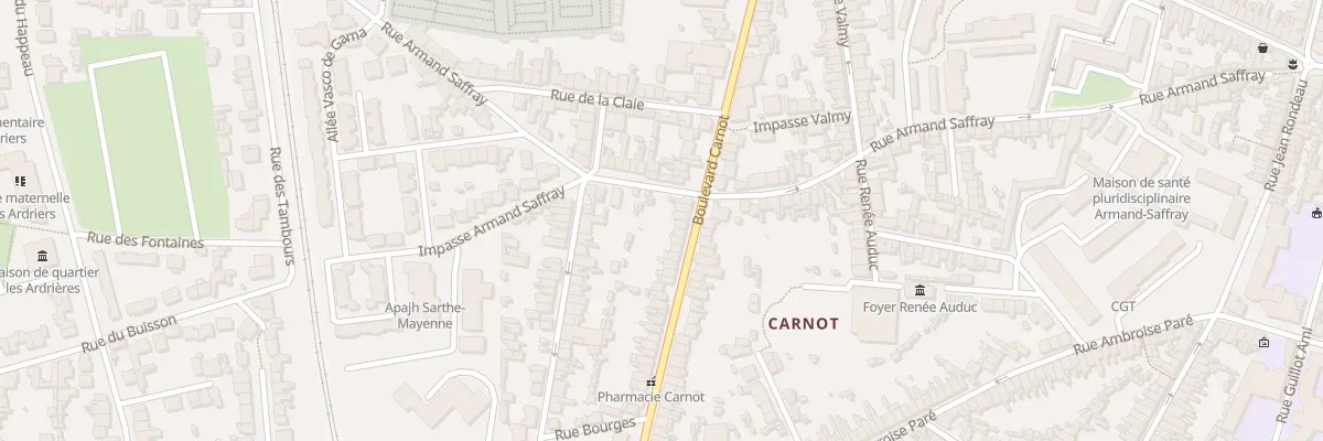 Plan du 233 Bd Carnot au Mans