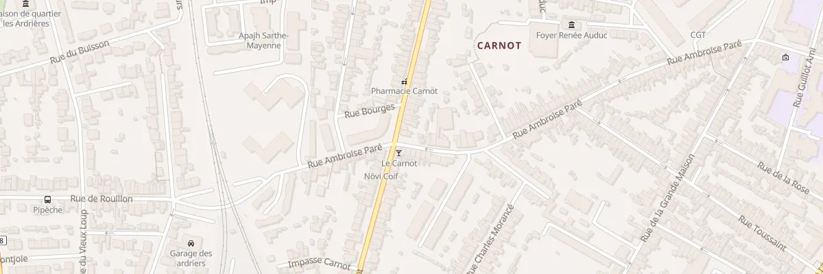 Plan du 156 Bd Carnot au Mans
