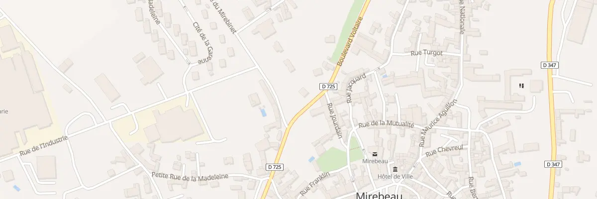 Plan du 8 Bd Voltaire à Mirebeau