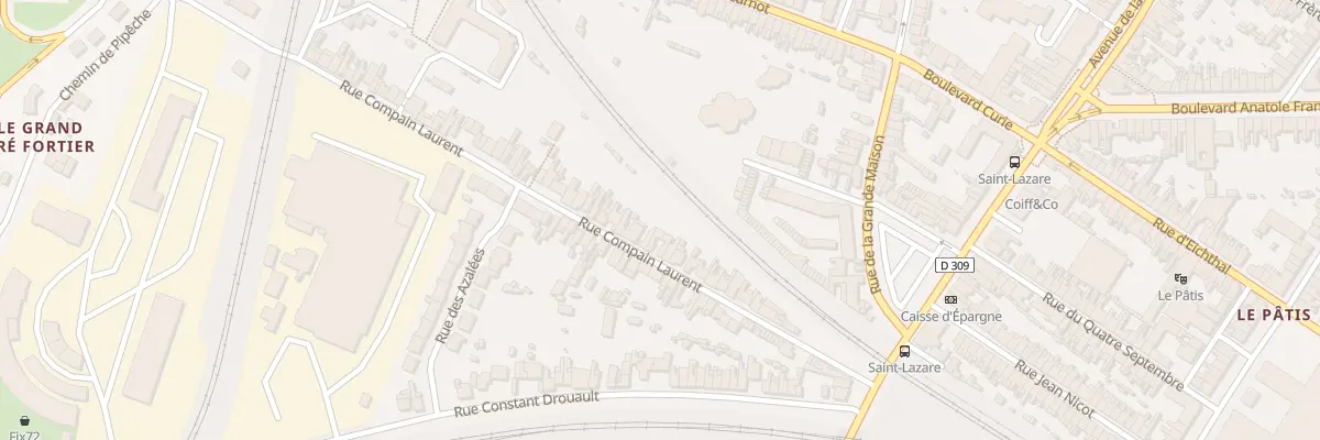 Plan du 24 Rue Compain Laurent au Mans