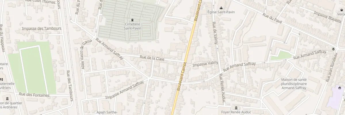 Plan du 4 Rue de la Claie au Mans