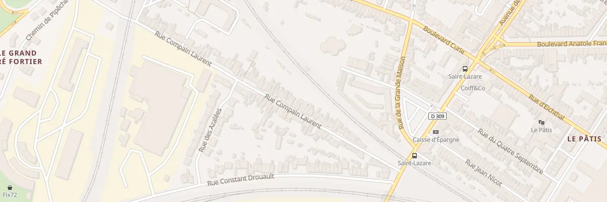 Plan du 22 Rue Compain Laurent au Mans