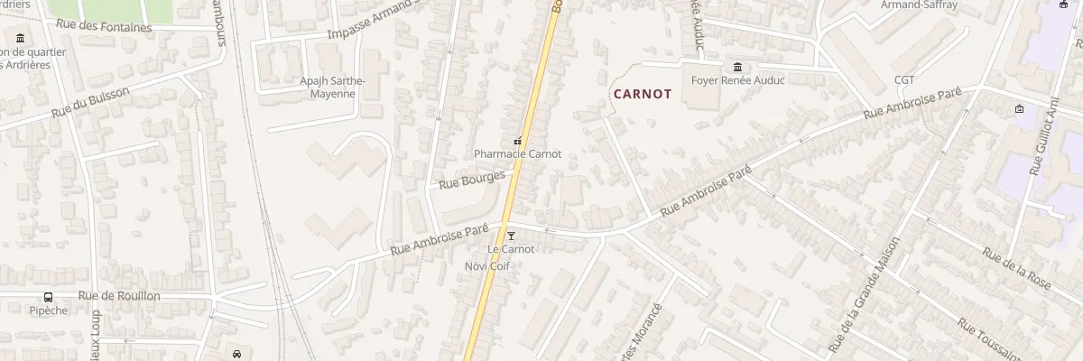 Plan du 166 Bd Carnot au Mans
