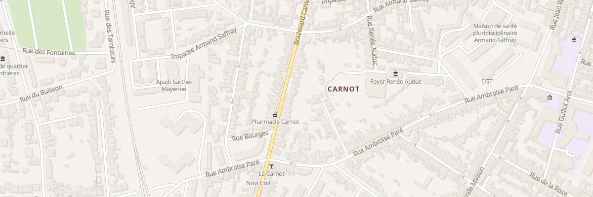 Plan du 184 Bd Carnot au Mans