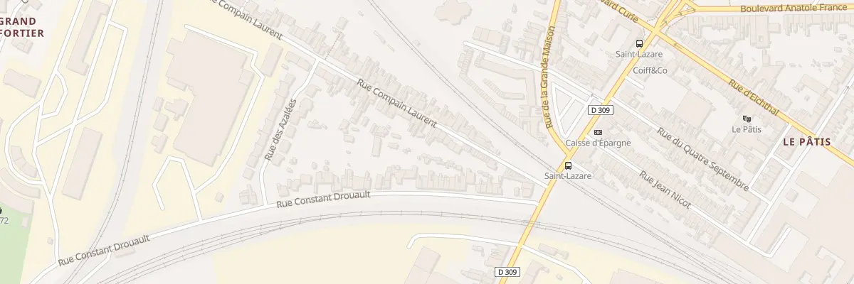 Plan du 55 Rue Compain Laurent au Mans