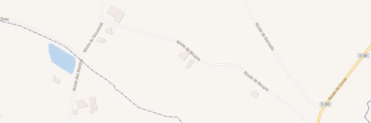 Plan du 214 Rte de Bouyre à Savignac-de-Duras