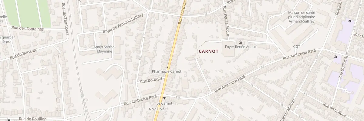 Plan du 182 Bd Carnot au Mans