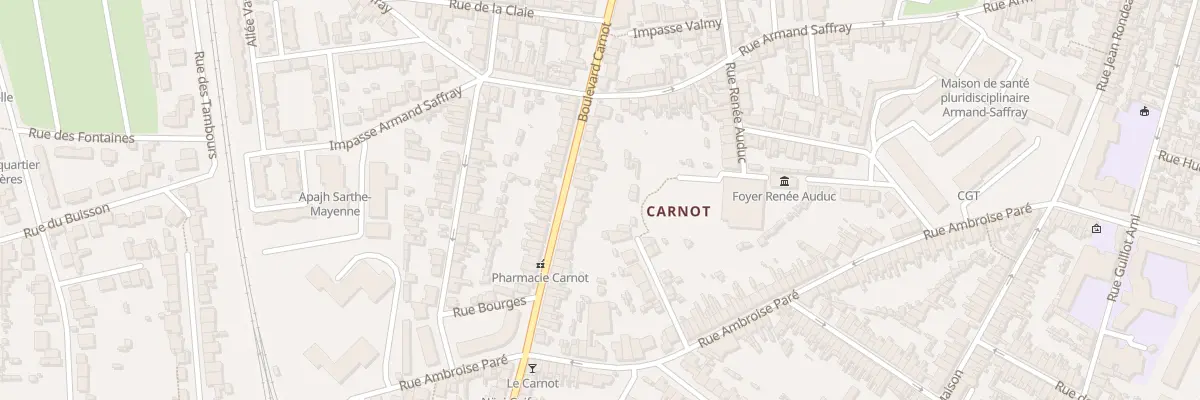 Plan du 194 Bd Carnot au Mans