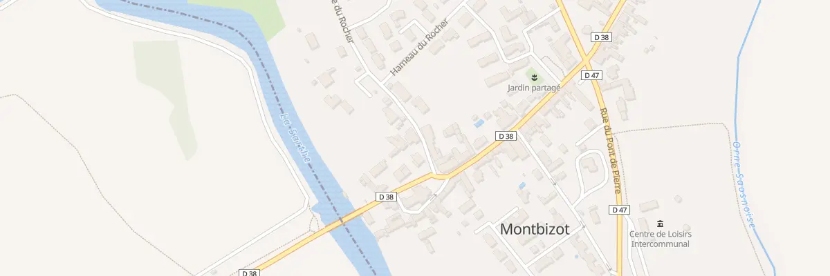 Plan du 1 Rue du Rocher à Montbizot