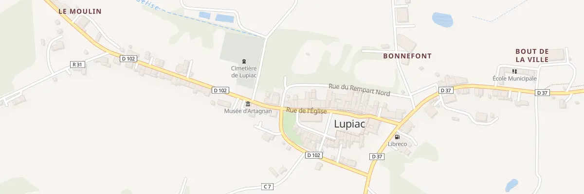 Plan du 5011 Gr Grande Rue à Lupiac