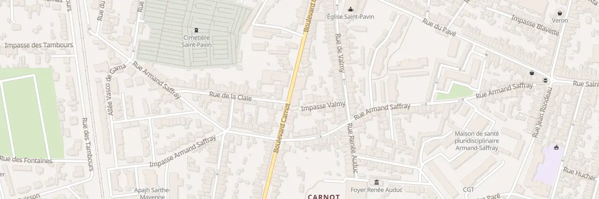 Plan du 228 Bd Carnot au Mans