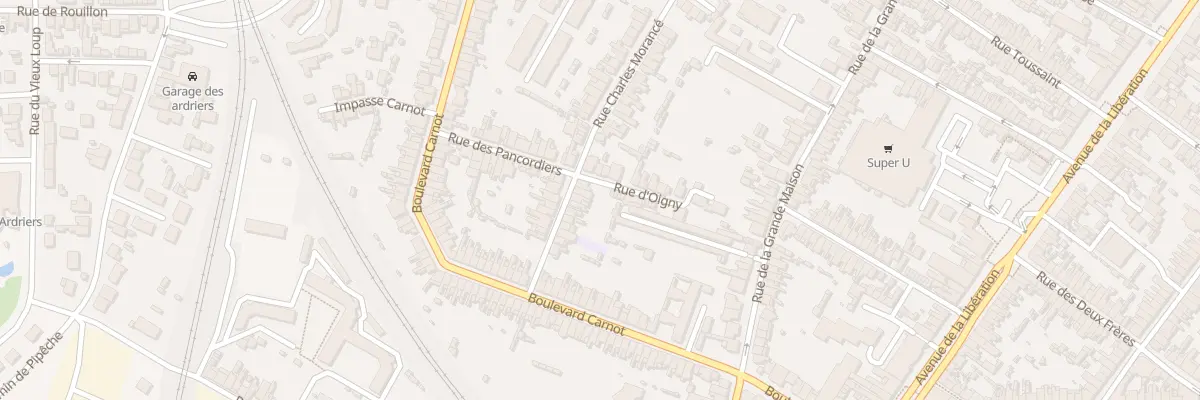 Plan du 20 Rue Charles Morance au Mans
