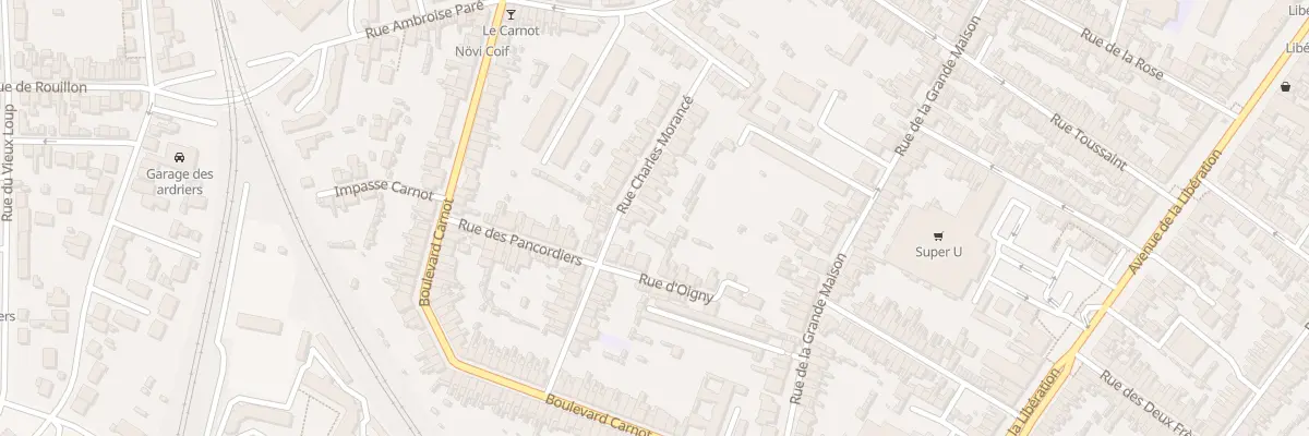 Plan du 28 Rue Charles Morance au Mans