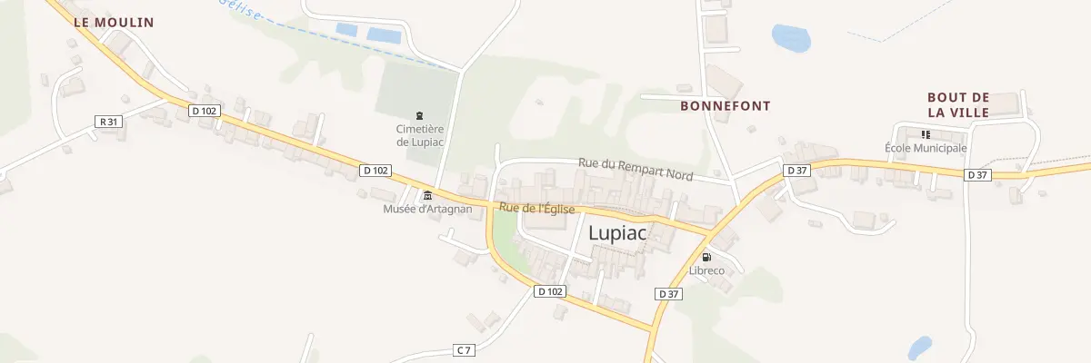 Plan du 7 Rue de l’Église à Lupiac