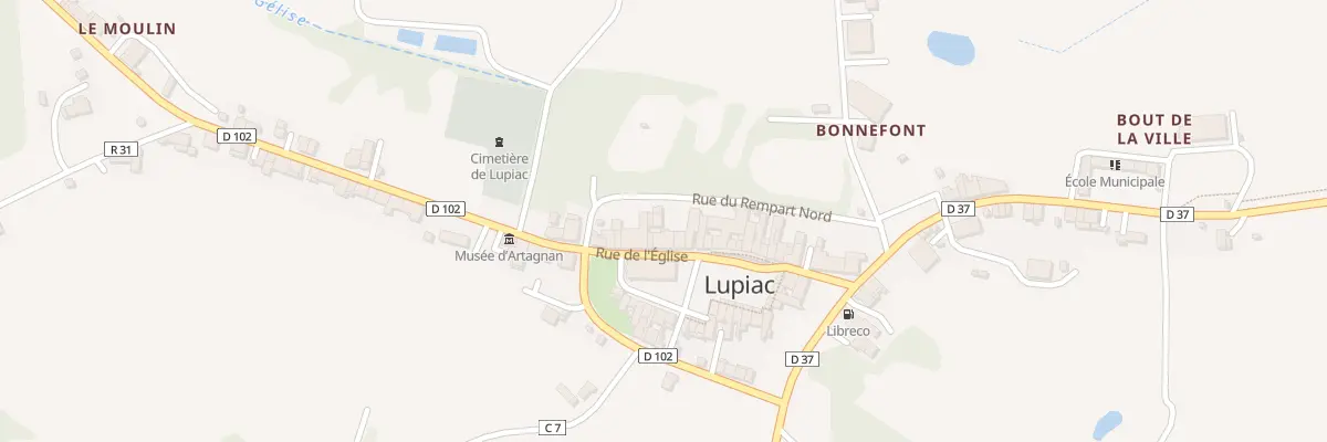 Plan du 5006 Gr Grande Rue à Lupiac