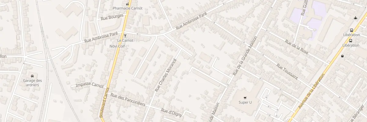 Plan du 58 Rue Charles Morancé au Mans