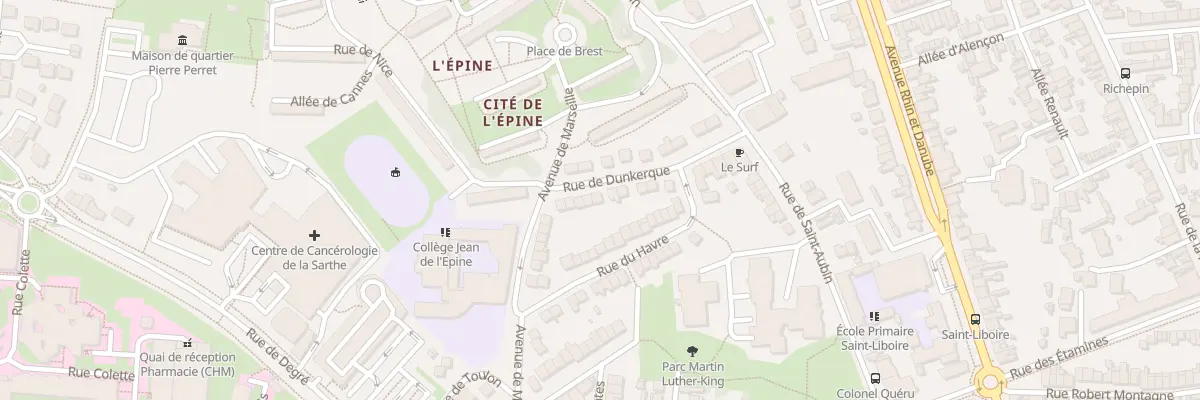 Plan du 21 Rue de Dunkerque au Mans