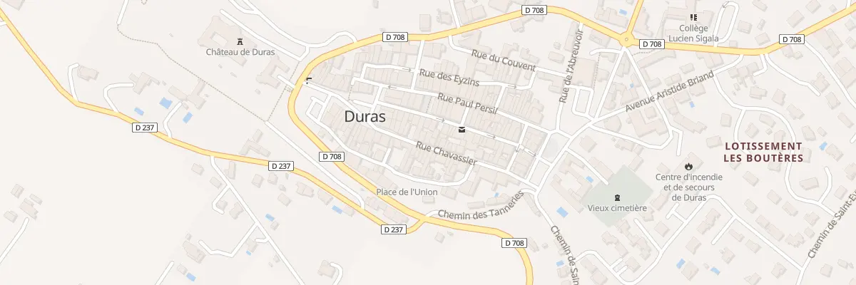 Plan du 17 Rue Chavassier à Duras
