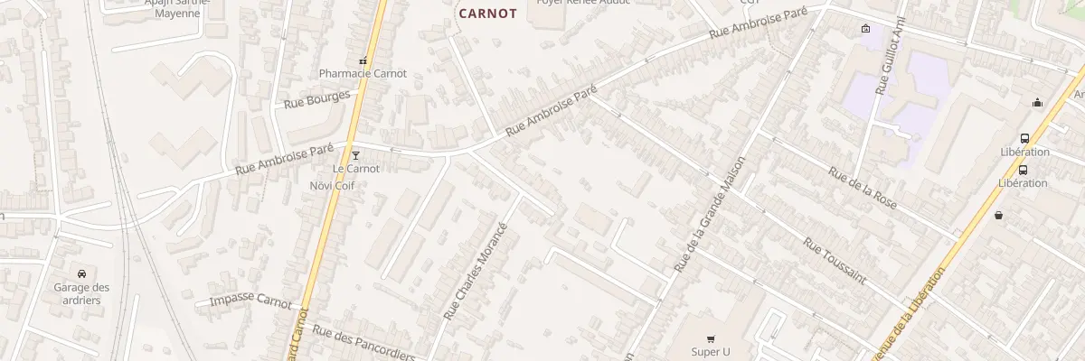 Plan du 72 Rue Charles Morance au Mans