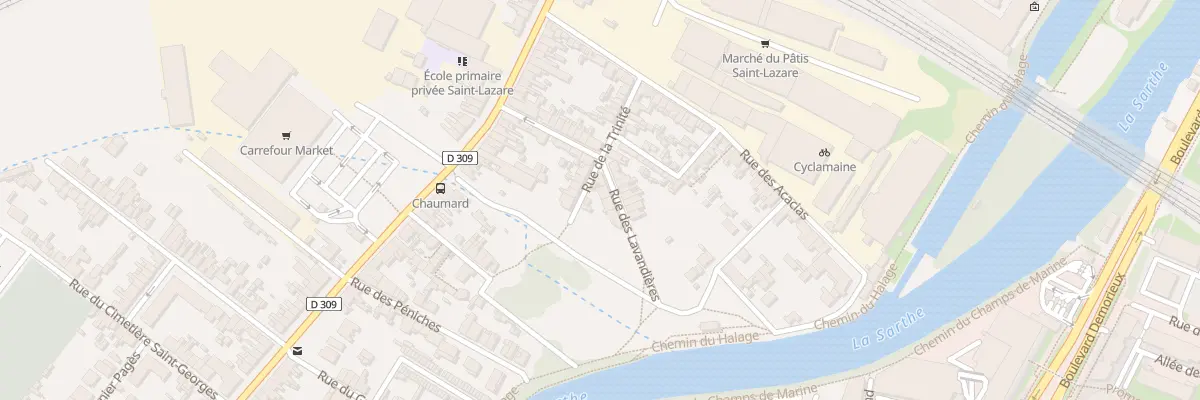 Plan du 4 Rue des Lavandieres au Mans