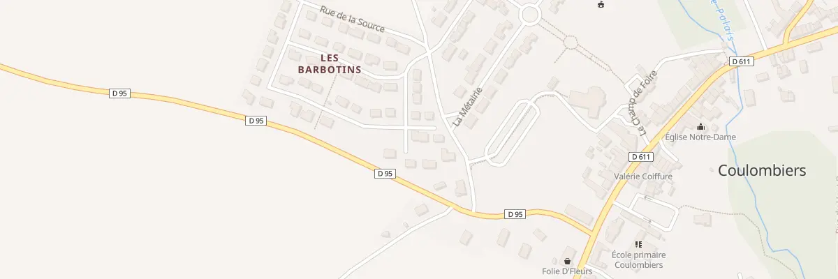 Plan du 54 Les Barbotins à Coulombiers