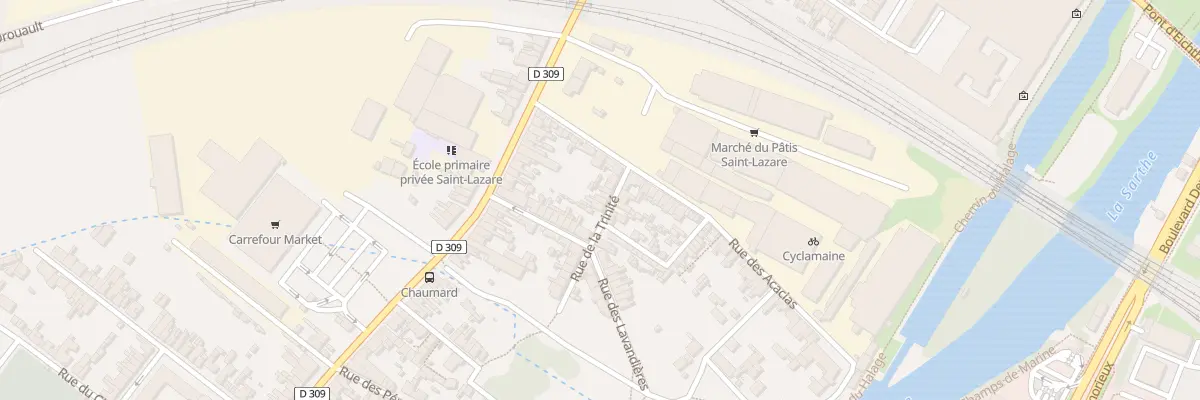 Plan du 10 Rue de la Trinité au Mans