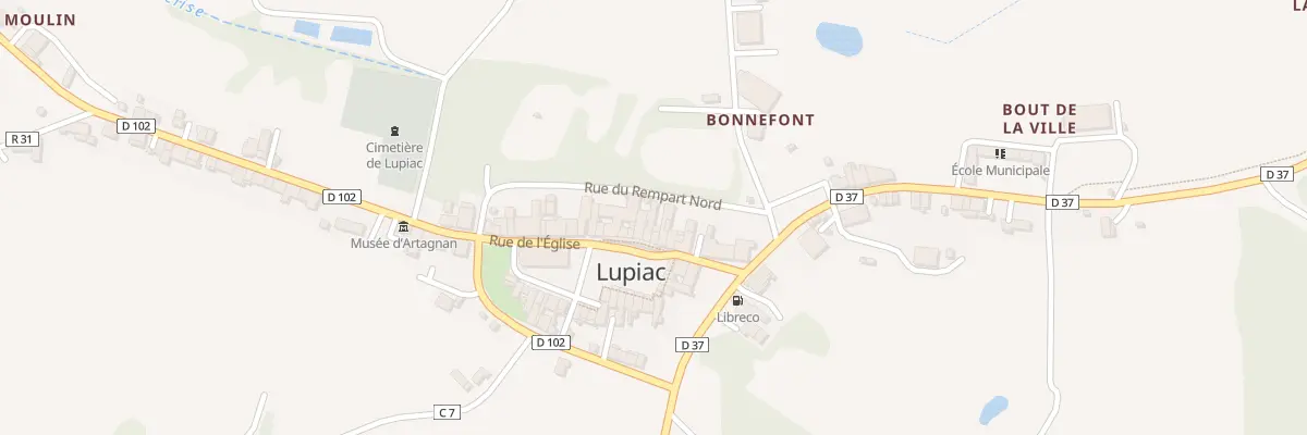 Plan du 6 Pl d’Artagnan à Lupiac