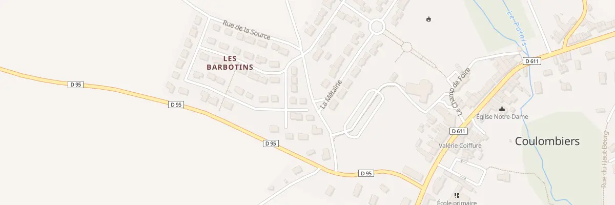 Plan du 58 Les Barbotins à Coulombiers