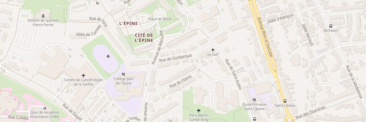 Plan du 15 Rue de Dunkerque au Mans