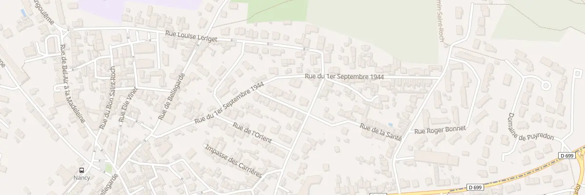 Plan du 9 Rue de la Sante à Angoulême