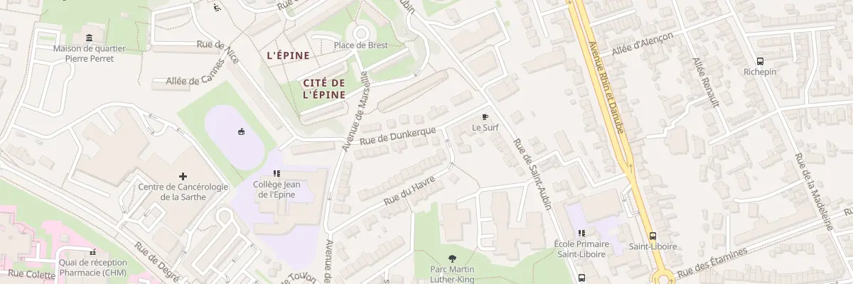 Plan du 13 Rue de Dunkerque au Mans