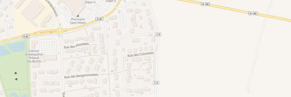 Plan du 4 Rue des Colombes à Vouillé