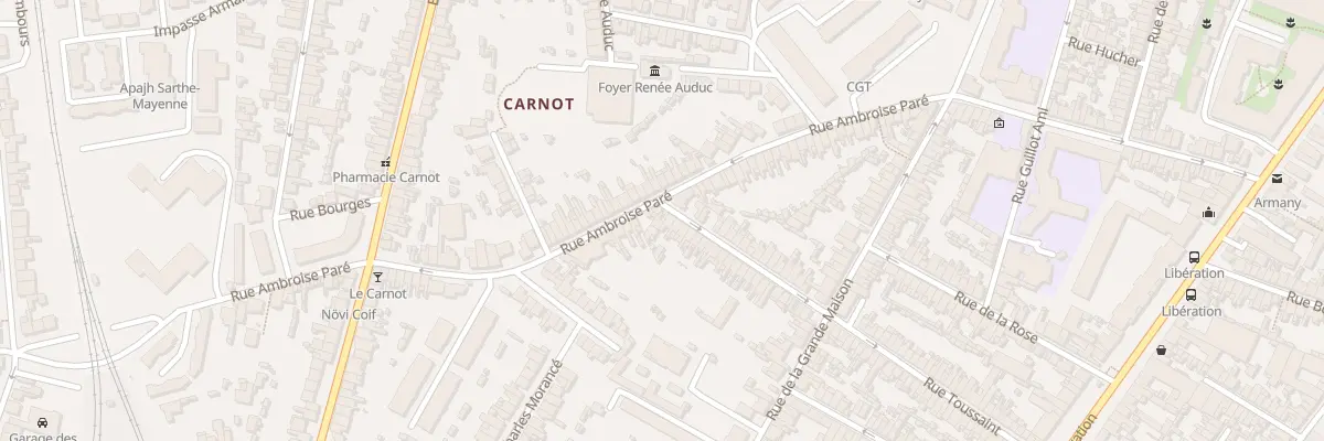 Plan du 105 Rue Toussaint au Mans