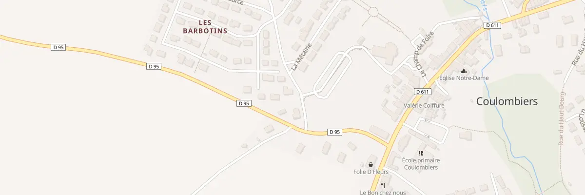 Plan du 52 Les Barbotins à Coulombiers