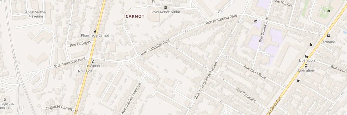 Plan du 95 Rue Toussaint au Mans