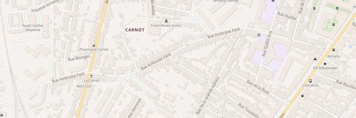 Plan du 102 Rue Toussaint au Mans