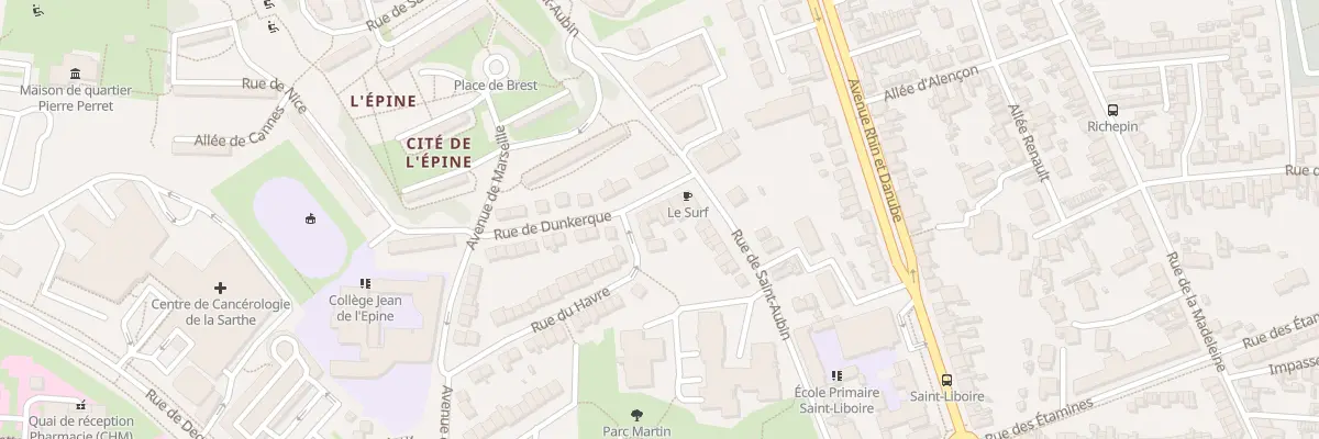 Plan du 7 Rue de Dunkerque au Mans