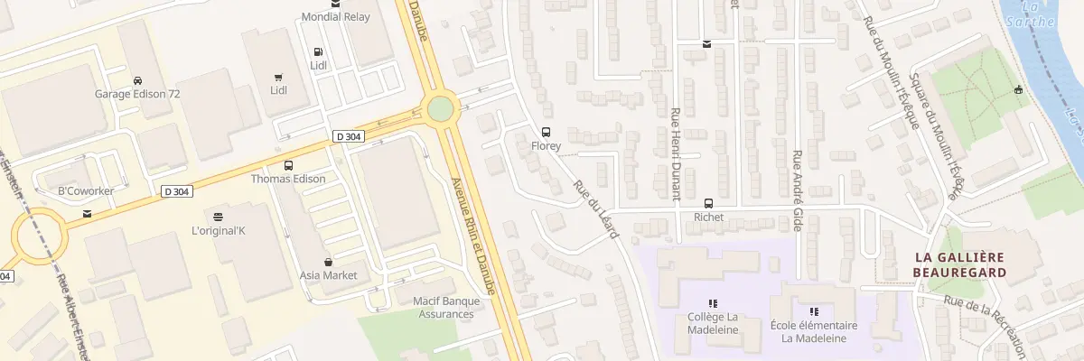 Plan du 131 Rue du Leard au Mans