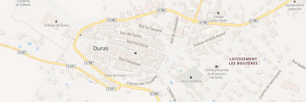 Plan du 32 Rue Paul Persil à Duras